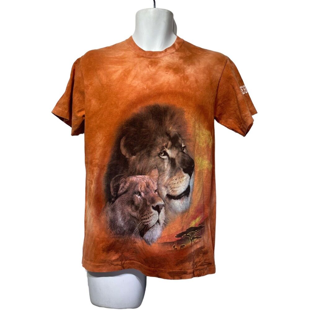Vintage The Mountain Tie Dye Orange Sahara Lion Size S